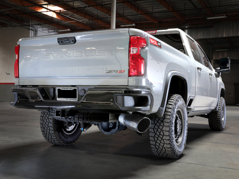 Load image into Gallery viewer, aFe Large Bore-HD 5in 409SS DPF-Back Exhaust System w/Blk Tip 24-25 GM Diesel Trucks V8-6.6L(td) L5P
