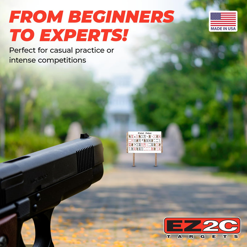 Load image into Gallery viewer, 20 EZ2C Pistol Poker Paper Shooting Targets 12"x18" 20 pack USA MADE
