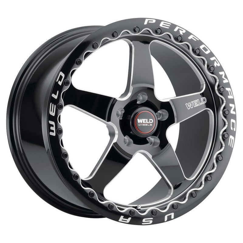 Load image into Gallery viewer, Weld S904 17x11 Ventura Beadlock 5x120.65 ET43 BS7.75 Gloss BLK MIL DIA 78.1
