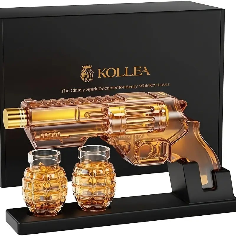 Load image into Gallery viewer, Magnum Revolver Whiskey Decanter Set
