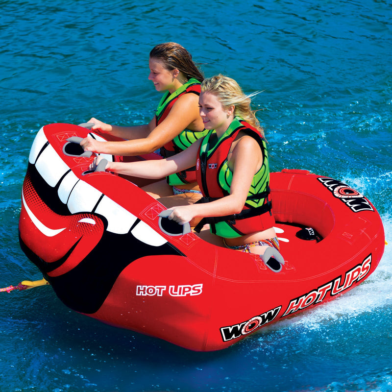 Load image into Gallery viewer, WOW Sports Hot Lips 2 Person Towable Water Tube For Pool and Lake
