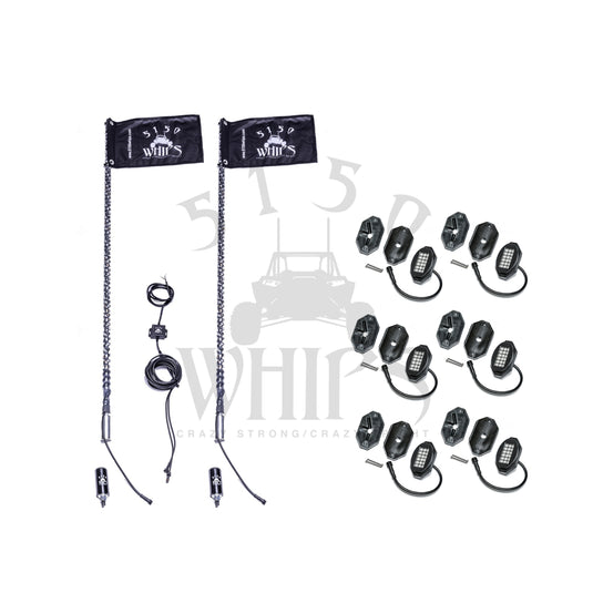 187 Whips and Rock Light Combo Kit