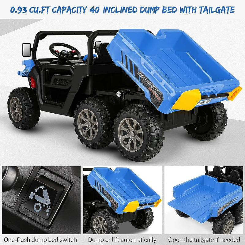 Load image into Gallery viewer, 4WD Kids Electric UTV Truck with Remote Control and Dump Bed - 24V Ride-On Vehicle
