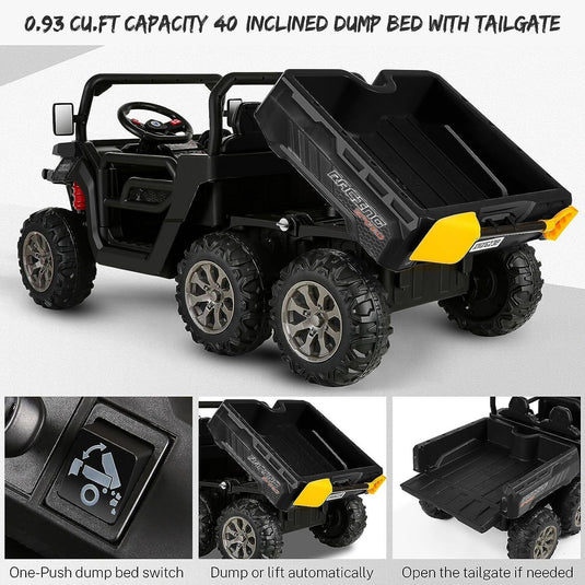 4WD Kids Electric UTV Truck with Remote Control and Dump Bed - 24V Ride-On Vehicle