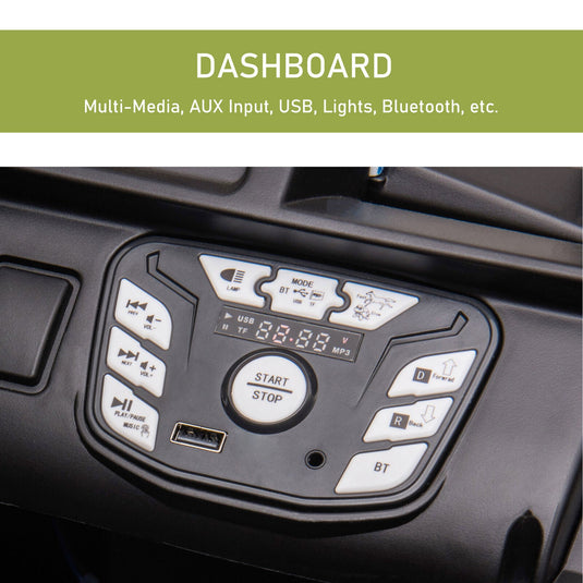 4WD Kids Truck with Parental Remote Control and Powerful Quad Motors