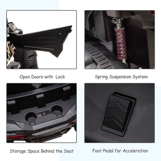 4WD Kids Truck with Parental Remote Control and Powerful Quad Motors