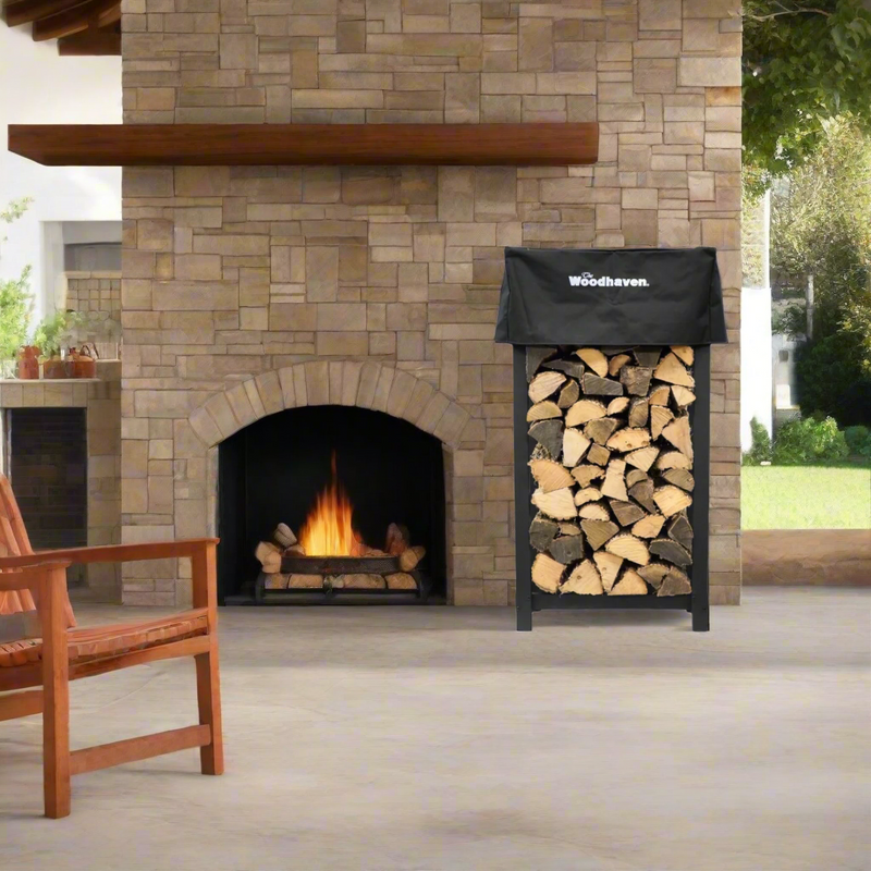 Load image into Gallery viewer, 4 ft Tall x 2 ft Wide Steel Firewood Rack Woodhaven

