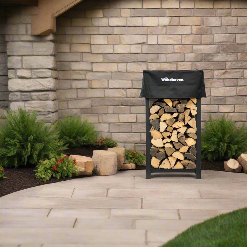 Load image into Gallery viewer, 4 ft Tall x 2 ft Wide Steel Firewood Rack Woodhaven
