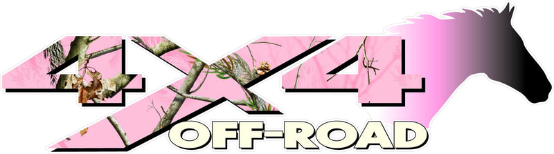 Load image into Gallery viewer, 4x4 Off Road CAMOUFLAGE Horse Head Decal Sticker (x2) [PICK 1 PATTERN]
