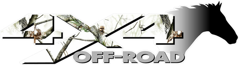 Load image into Gallery viewer, 4x4 Off Road CAMOUFLAGE Horse Head Decal Sticker (x2) [PICK 1 PATTERN]
