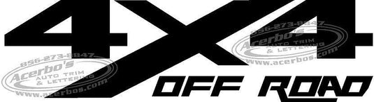 4x4 Off Road Decal Stickers (x2)