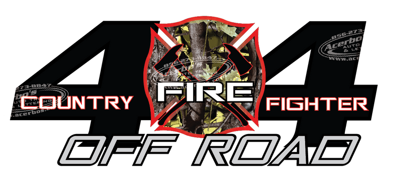 Load image into Gallery viewer, 4x4 (EMS) Off Road Decal Stickers (x2) [Firefighter, EMT, and Paramedic]
