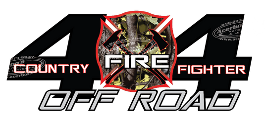 4x4 (EMS) Off Road Decal Stickers (x2) [Firefighter, EMT, and Paramedic]