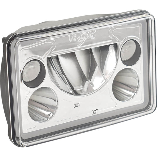 Single 4x6 Rectangle VX Amber Halo Headlight (with Low-High-Halo)