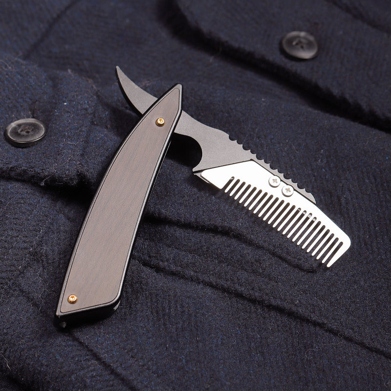 Load image into Gallery viewer, Hair And Beard Styling Comb (Vintage Straight Razor)
