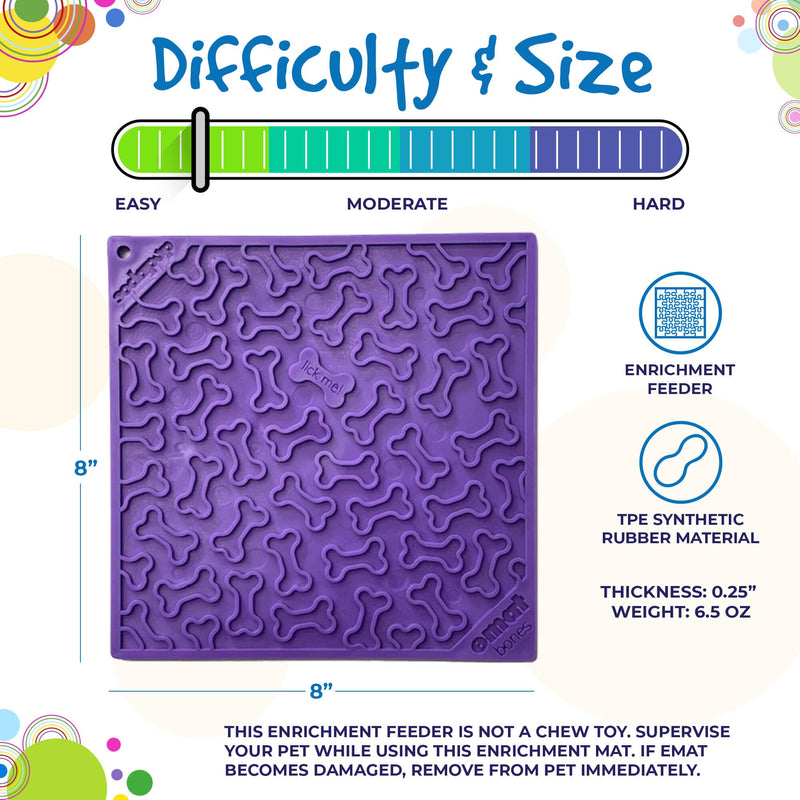 Load image into Gallery viewer, Bones eMat - Enrichment Lick Mat for Dogs and Cats | eMat Enrichment Toy for Anxiety Relief | SodaPup
