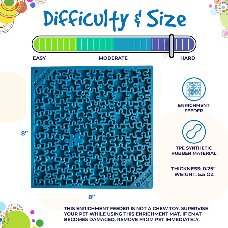 Load image into Gallery viewer, Jigsaw Puzzle eMat - Enrichment Lick Mat for Dogs and Cats | eMat Enrichment Toy for Anxiety Relief | USA Made

