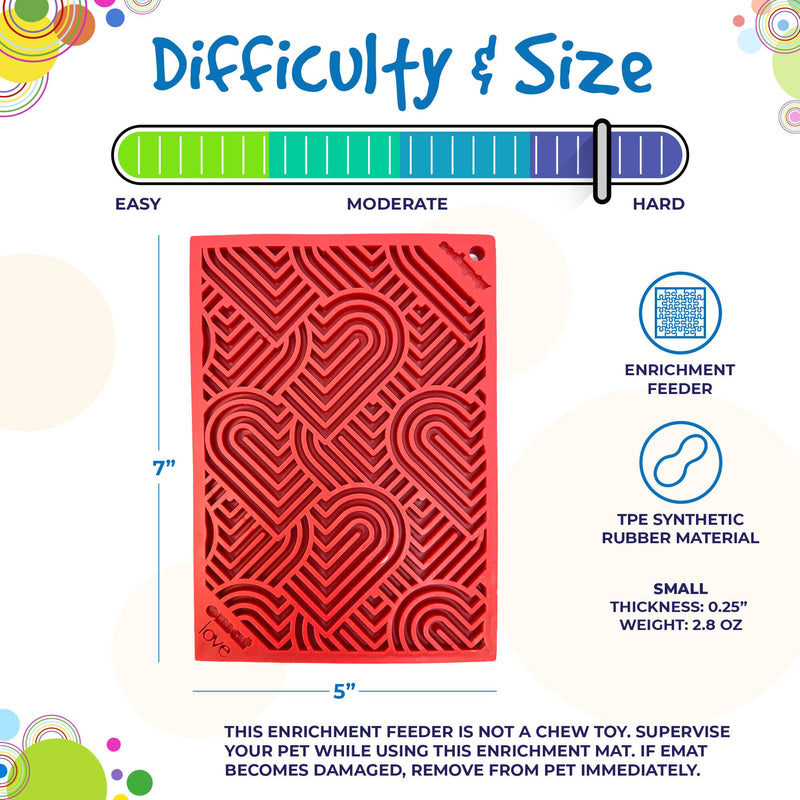 Load image into Gallery viewer, Love eMat - Enrichment Lick Mat for Dogs and Cats| Heart Design | SodaPup
