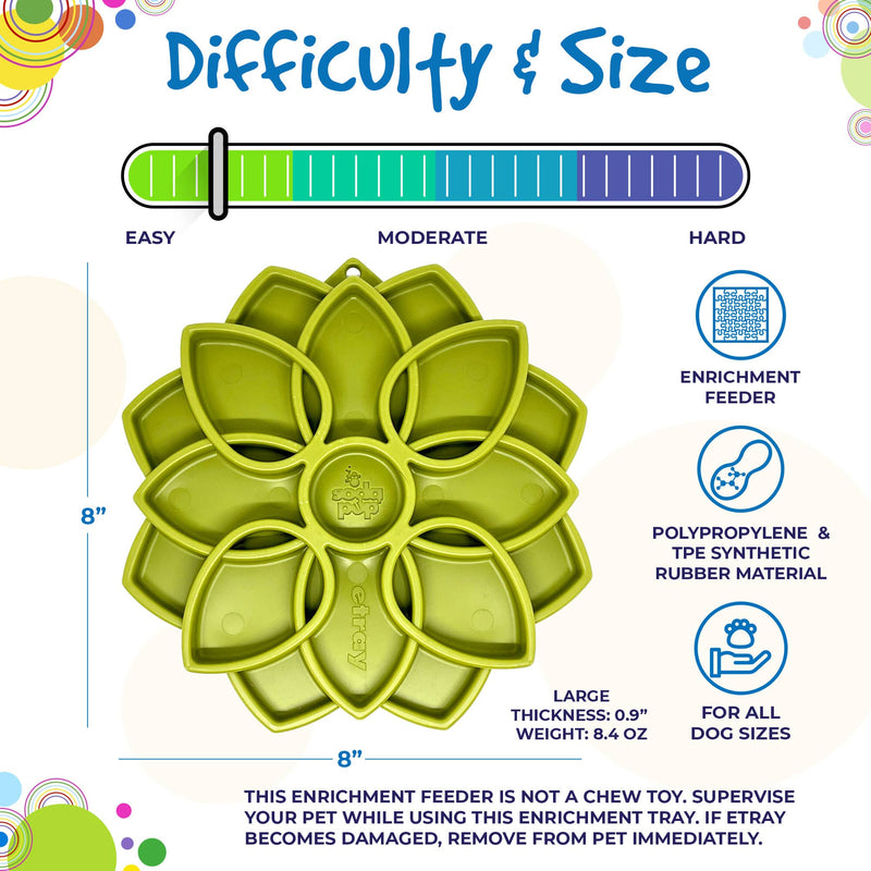 Load image into Gallery viewer, Mandala eTray Shallow Slow Feeder Dog Bowl for Enrichment | USA Made
