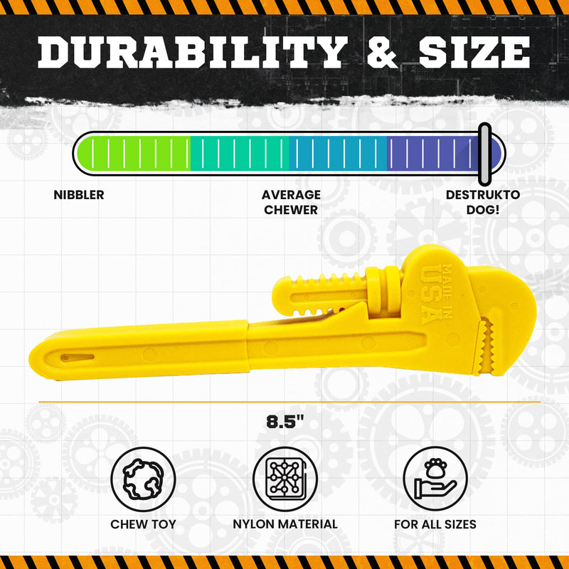 Load image into Gallery viewer, Pipe Wrench Nylon Dog Toy for Aggressive Chewers | USA Made | SodaPup

