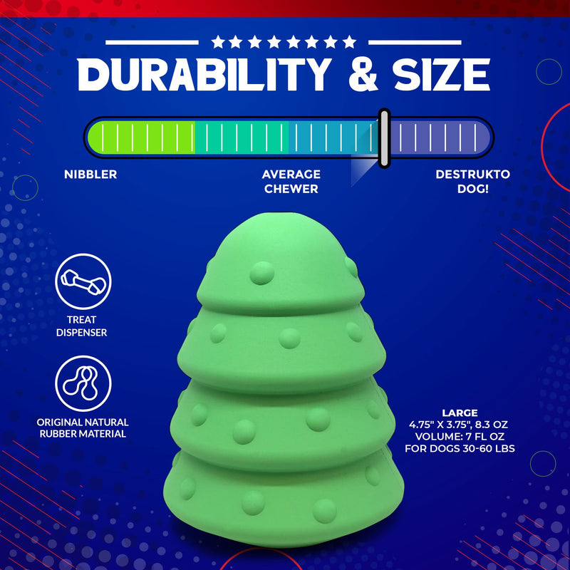Load image into Gallery viewer, Christmas Tree Dog Toy - Durable Rubber Chew Toy for Large Dogs | USA Made
