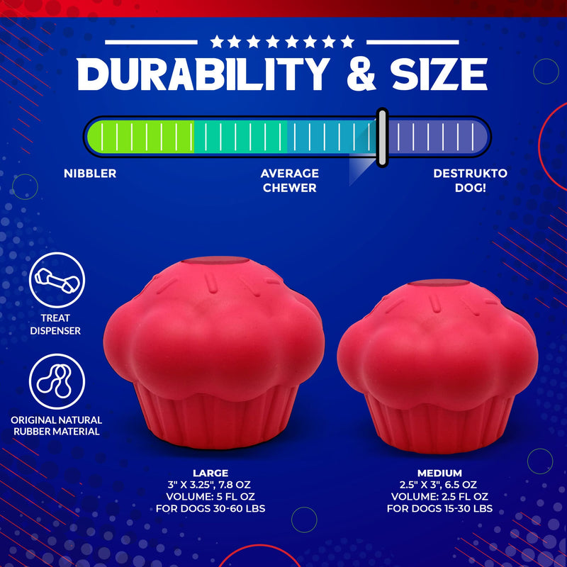Load image into Gallery viewer, Cupcake eDispenser - Durable Rubber Chew Toy &amp; Treat Dispenser | USA Made
