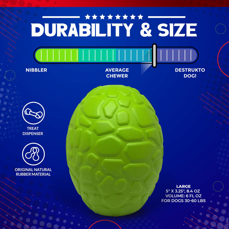 Load image into Gallery viewer, Dinosaur Egg Dog Chew Toy &amp; Treat Dispenser - USA Made | SodaPup
