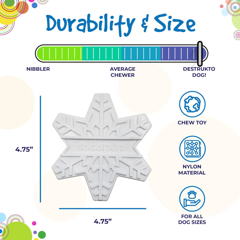 Load image into Gallery viewer, Snowflake Nylon Dog Chew Toy for Aggressive Chewers | USA Made &amp; FDA Compliant
