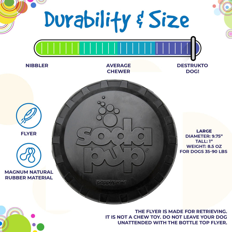 Load image into Gallery viewer, Magnum Bottle Top Flyer Rubber Frisbee for Heavy Chewers | Large | USA Made
