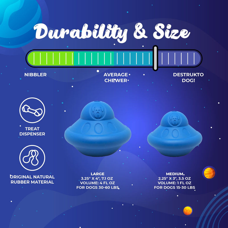 Load image into Gallery viewer, Flying Saucer Dog Toy - Durable UFO Chew Toy &amp; Treat Dispenser | USA Made
