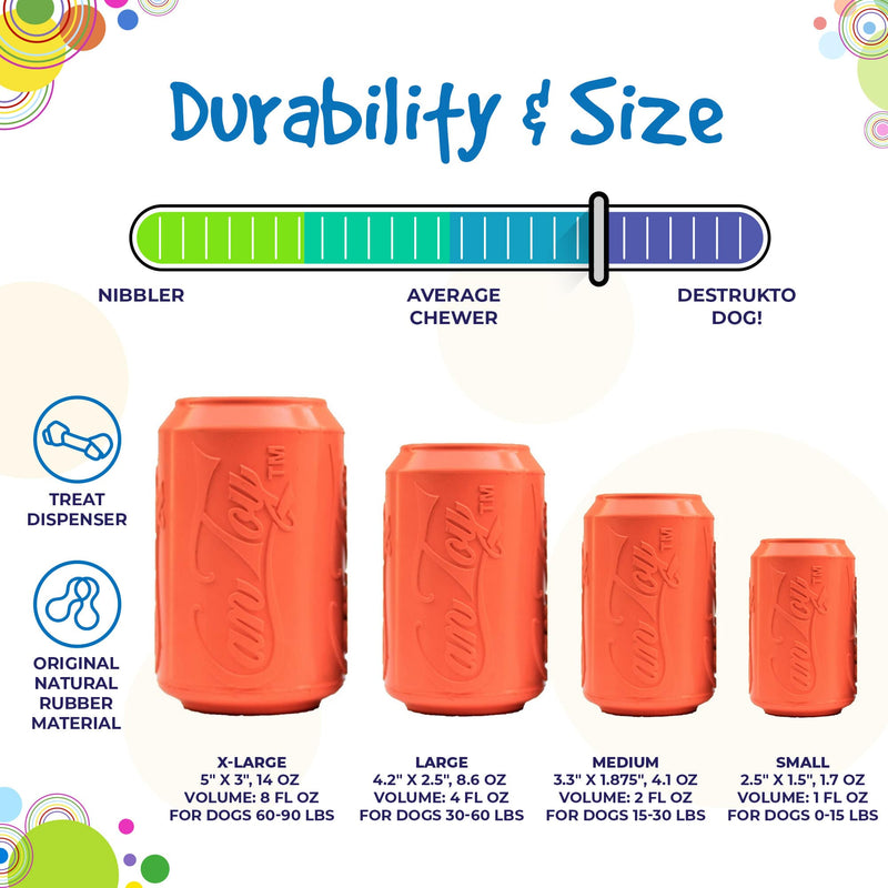 Load image into Gallery viewer, Can Toy Rubber Dog Chew Toy for Average Chewers | Treat Dispenser | USA Made
