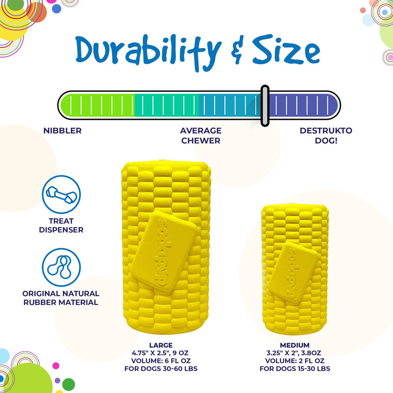 Load image into Gallery viewer, Corn on the Cob Dog Toy - Durable Rubber Treat Dispenser | USA Made
