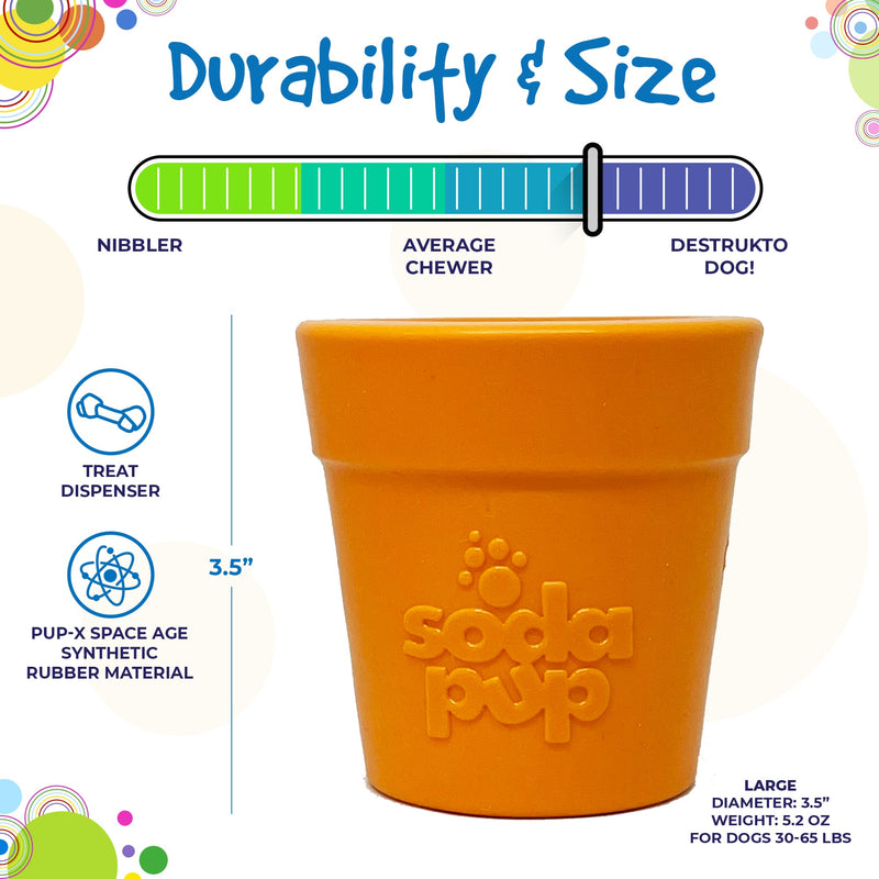 Load image into Gallery viewer, Large Flower Pot eCup Dog Treat Dispenser | Durable USA-Made Enrichment Toy | SodaPup
