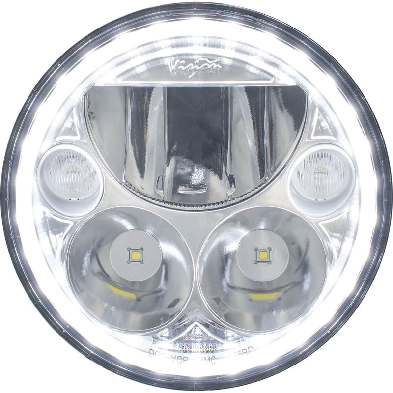 Load image into Gallery viewer, Single 5.75" Round VX LED Headlight (with Low-High-Halo)
