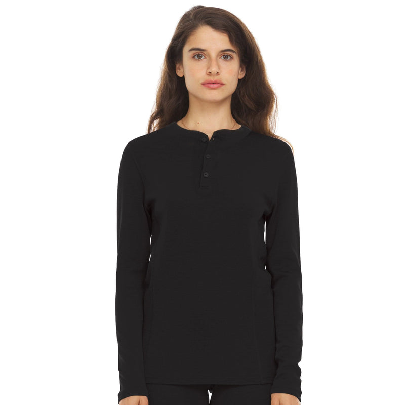 Load image into Gallery viewer, Women's Midweight Merino Wool Henley | 100% Merino Wool
