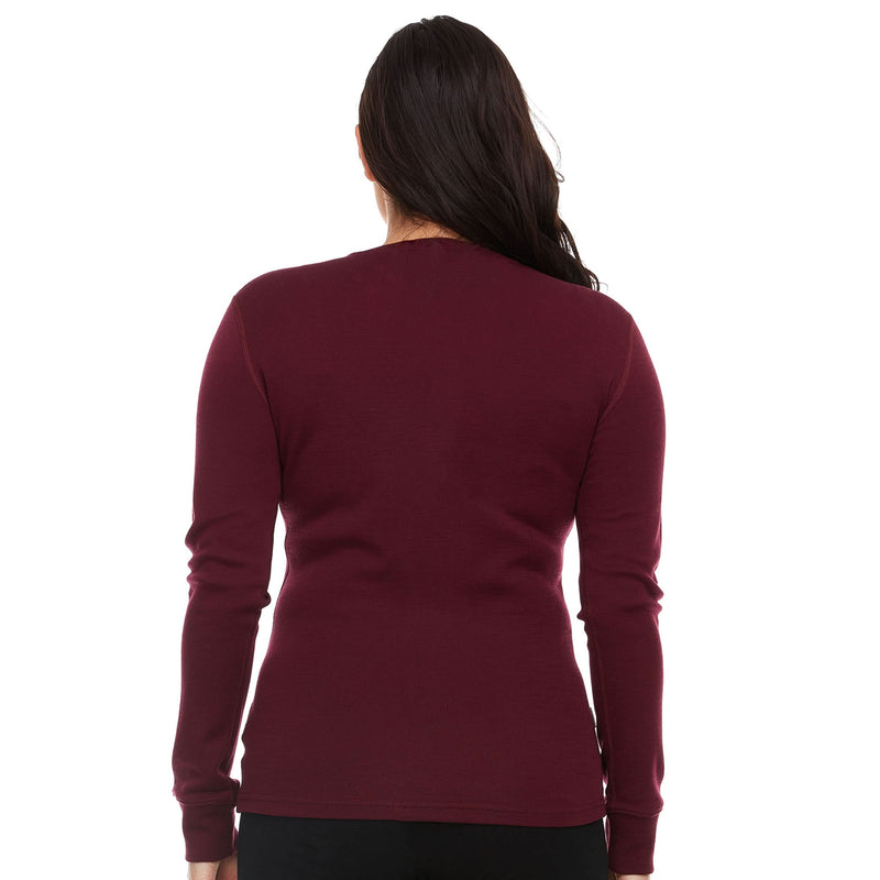 Load image into Gallery viewer, Women's Midweight Merino Wool Henley | 100% Merino Wool
