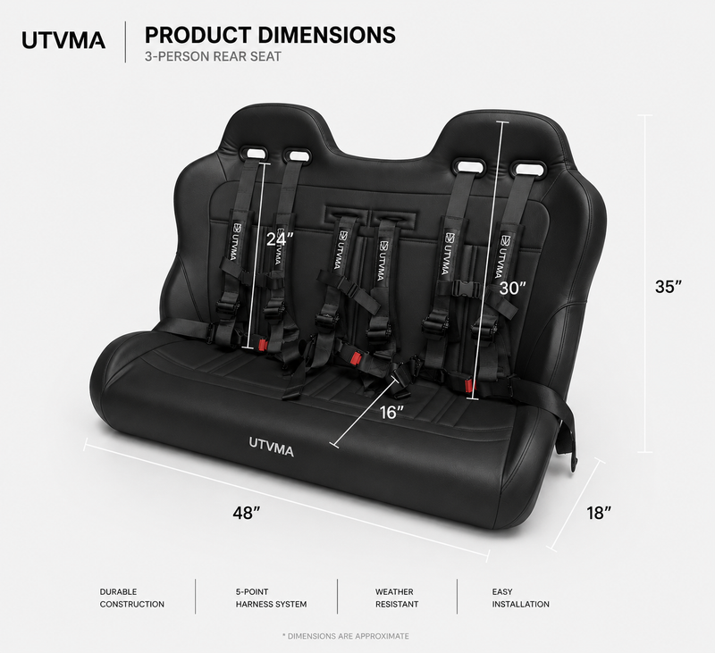 Load image into Gallery viewer, Yamaha Wolverine X4 Rear Bench Seat (2018+) W Harnesses
