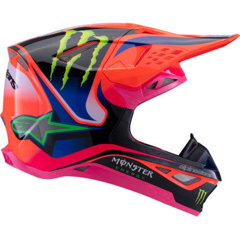 ALPINESTARS Supertech M10 Helmet - Deegan Monster - MIPS® - Gloss Orange Fluo/Purple/Pink Fluo - Medium 8300425-433-M