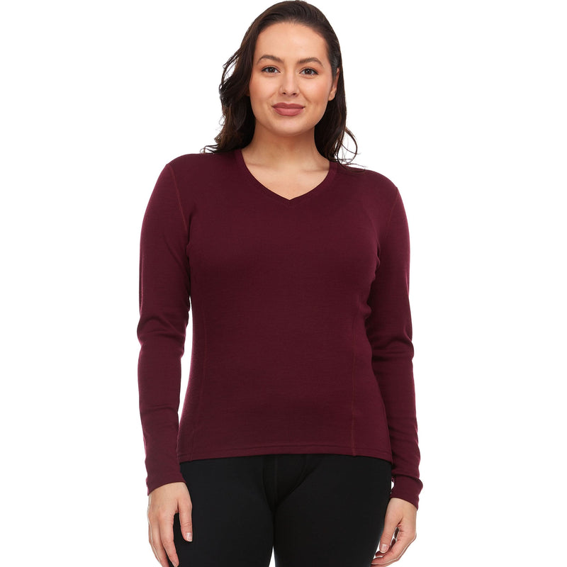 Load image into Gallery viewer, Women's Midweight Merino Wool V-Neck Sweater | 100% Merino Wool
