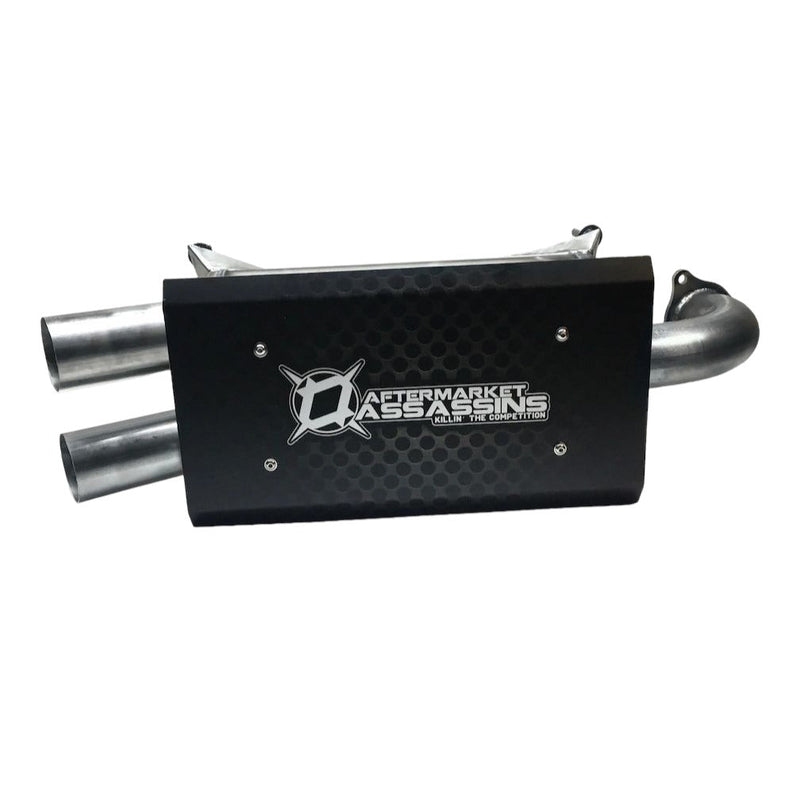 Load image into Gallery viewer, Aftermarket Assassins Stainless Slip-On Exhaust for RZR XP Turbo / Turbo S
