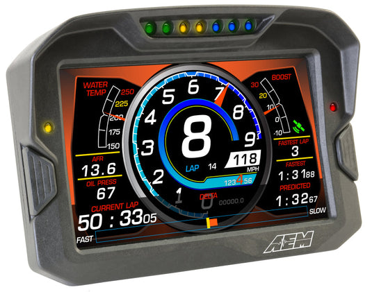 AEM Electronics Digital Dash, CD-7LG, Carbon Housing, Data Logging, GPS, CAN Bus, Kit