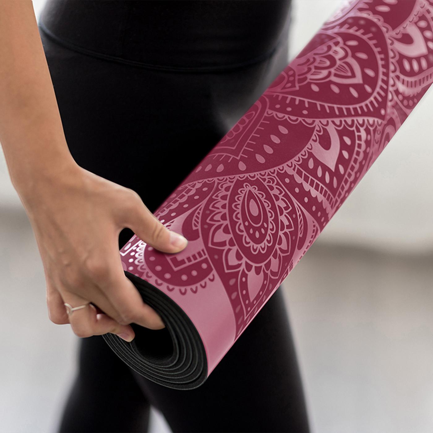 Infinity Yoga Mat 5mm Mandala Rose