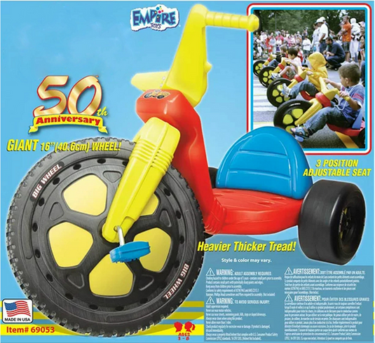 50th Anniversary 16 Inch Ride-On Toy for Ages 3+: Perfect for Big Wheel Fans!