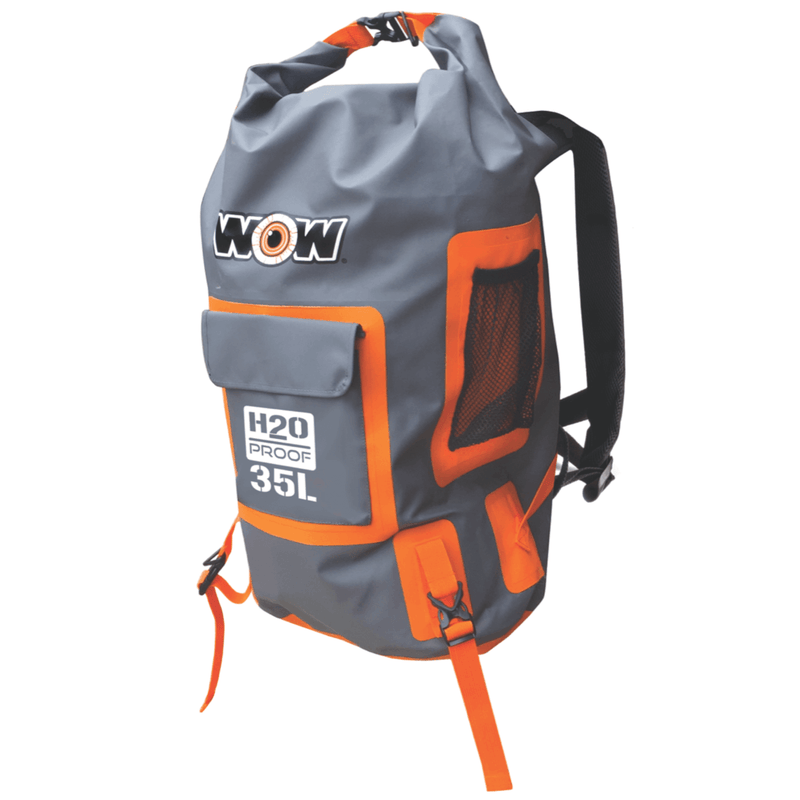 Load image into Gallery viewer, WOW Watersports H2O Proof Dry Backpack with Adjustable Strap Orange
