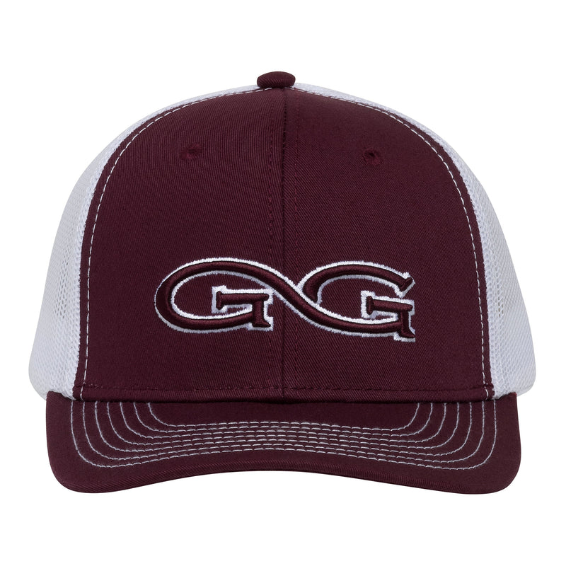 Load image into Gallery viewer, Maroon Cap | White MeshBack
