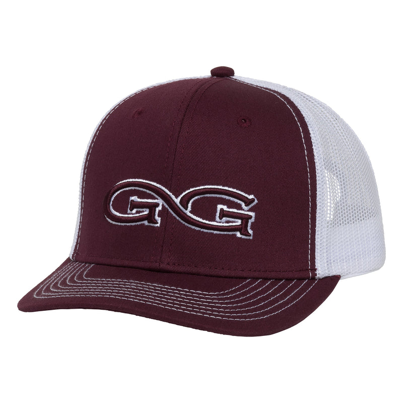 Load image into Gallery viewer, Maroon Cap | White MeshBack
