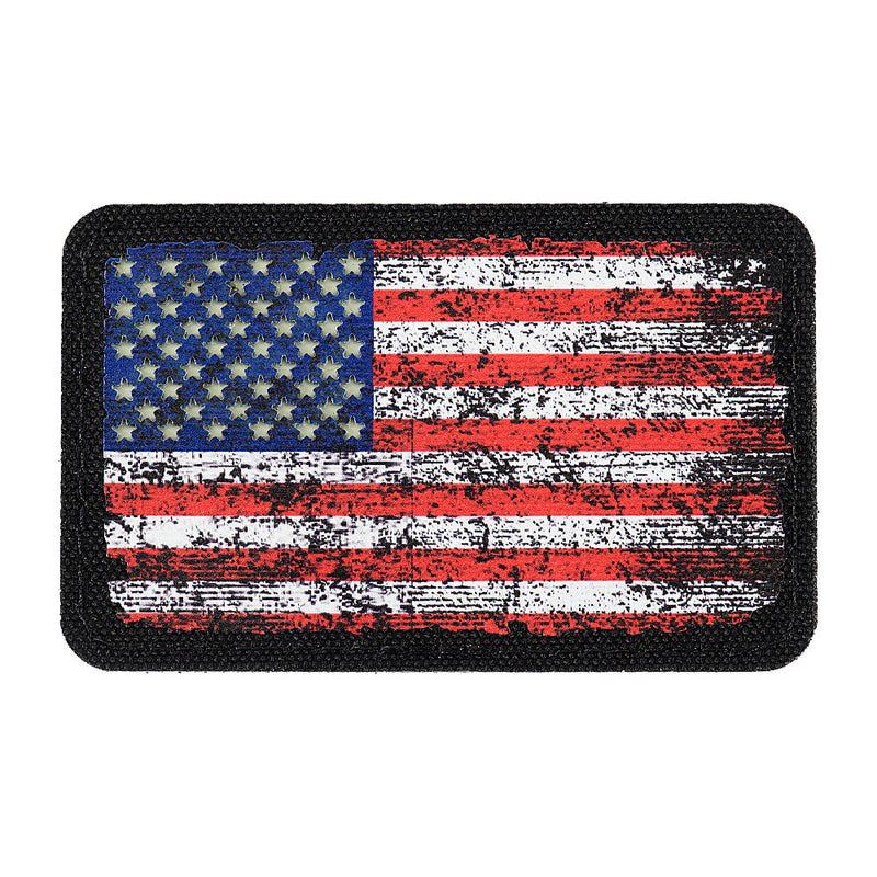 Load image into Gallery viewer, M-Tac patch US flag vintage ( 3" x 2") Black/GID
