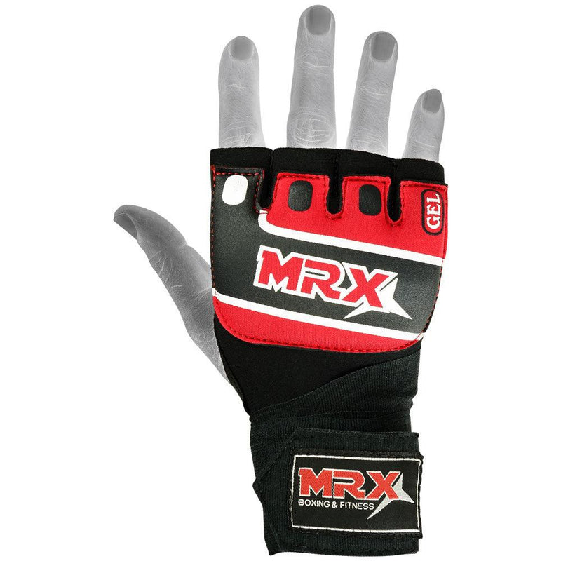 Load image into Gallery viewer, MRX Neoprene Gel Gloves With Wraps Red
