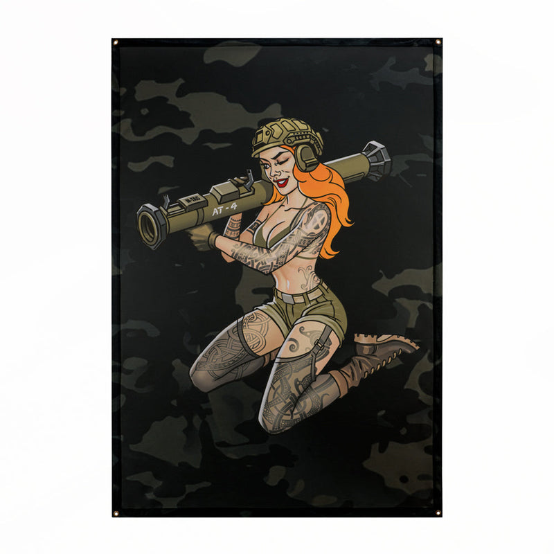 Load image into Gallery viewer, M-Tac Banner Tactical Girl AT-4 35.4 x 51.2 inches
