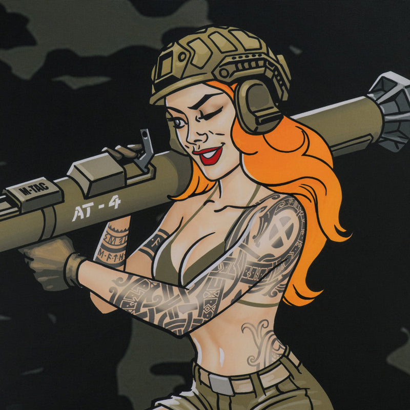 Load image into Gallery viewer, M-Tac Banner Tactical Girl AT-4 35.4 x 51.2 inches
